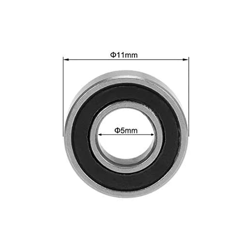 uxcell MR115-2RS Deep Groove Ball Bearing 5mm | Double Sealed Chrome Steel, High-Speed, Cost-Effective thumbnail 4