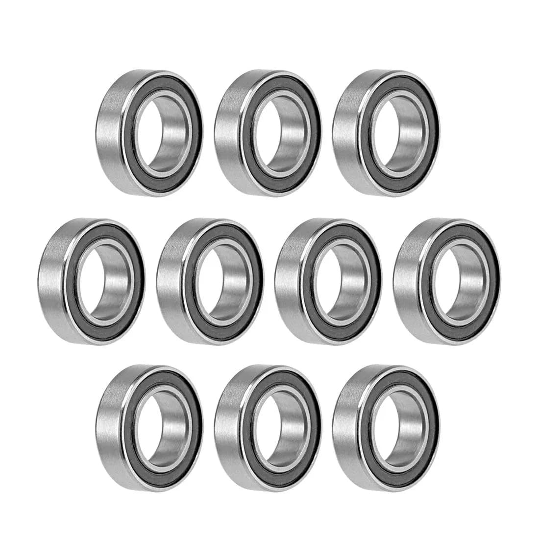 uxcell MR148-2RS Deep Groove Ball Bearings 8mm Inner Dia 14mm OD 4mm Bore Double Sealed Chrome Steel Z2 10pcs | Radial Ball Bearings for General Use
