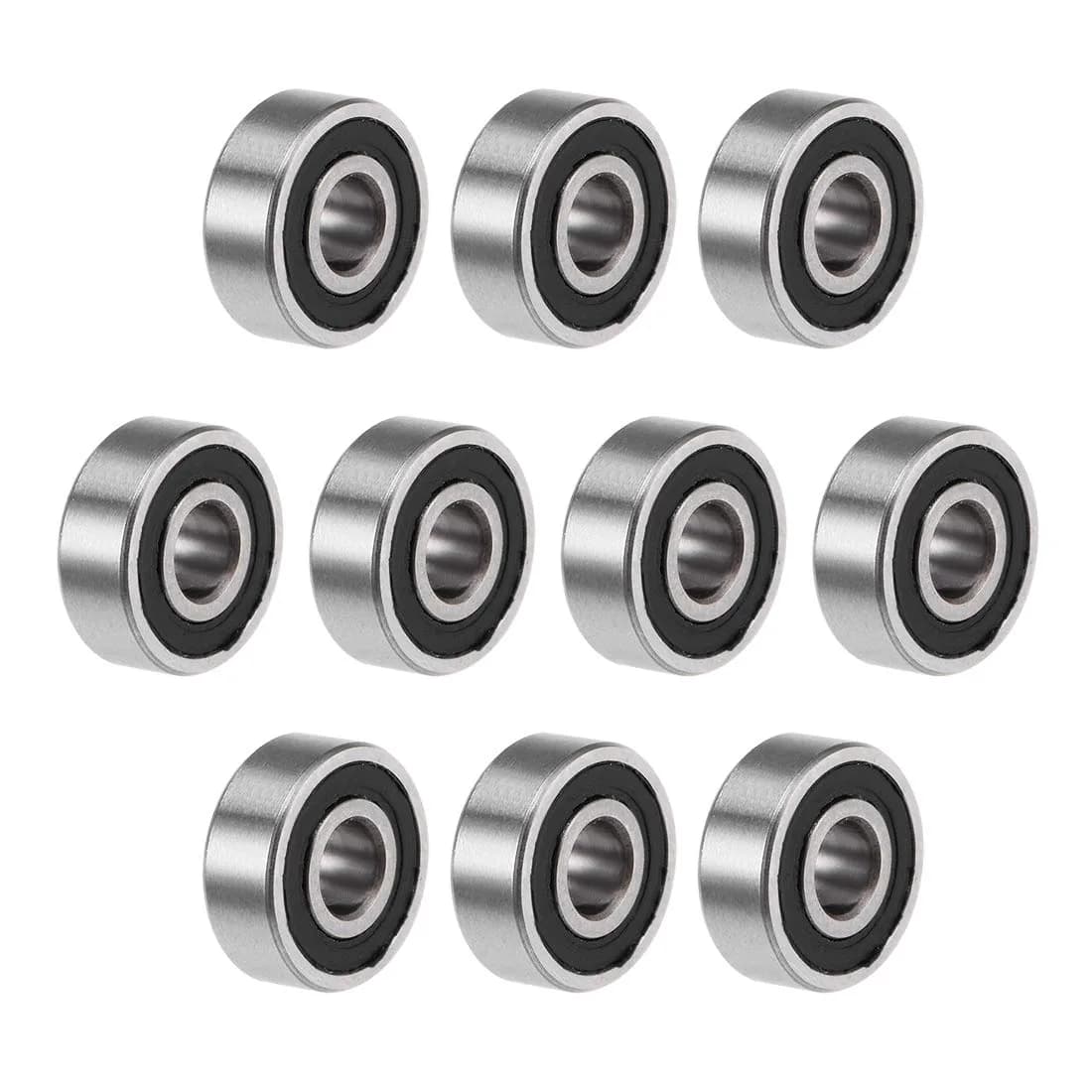 uxcell MR83-2RS Deep Groove Ball Bearing 3mm Inner Dia 8mm OD 3mm Bore Double Sealed Chrome Steel | Cost-Effective Industrial Use