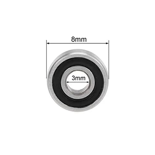 uxcell MR83-2RS Deep Groove Ball Bearing 3mm Inner Dia 8mm OD 3mm Bore Double Sealed Chrome Steel | Cost-Effective Industrial Use thumbnail 4