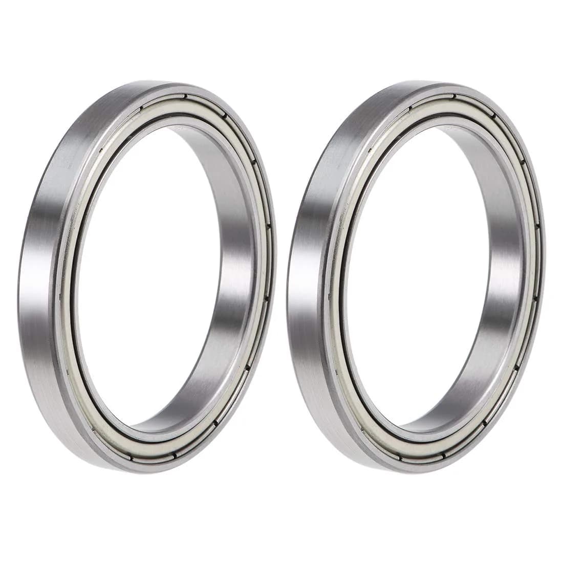 uxcell 6702ZZ Deep Groove Ball Bearings 15mm x 21mm x 4mm Double Shielded Chrome Steel 2 Pcs | Industrial Grade Precision — 45x58x7mm