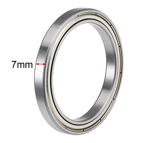 uxcell 6810ZZ Deep Groove Ball Bearings 50mm ID x 65mm OD x 7mm Bore Double Shielded Chrome Steel (2-Pack) thumbnail 3