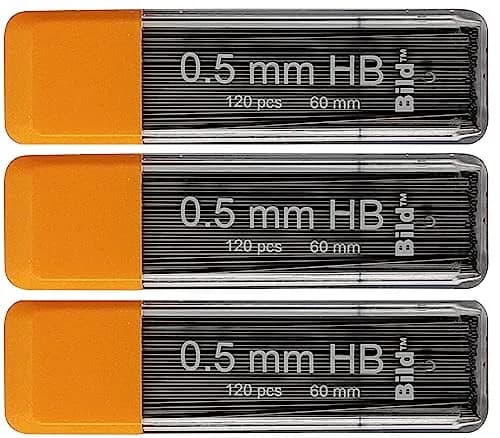 Bild Premium Mechanical Pencil Lead Refills (HB, 0.5 mm) | Smooth Dark Line, Break-Resistant thumbnail 5