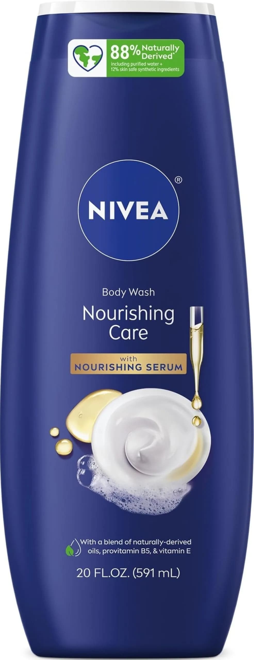 NIVEA Nourishing Shea Butter Body Wash with Nourishing Serum 591ml (20 Fl Oz) | Hydrates Dry Skin — Care Body / 20 Fl Oz