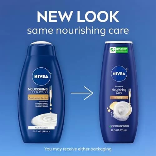 NIVEA Nourishing Care Body Wash, 20 Fl Oz | Hydrates Dry Skin with Naturally-Derived Oils thumbnail 2