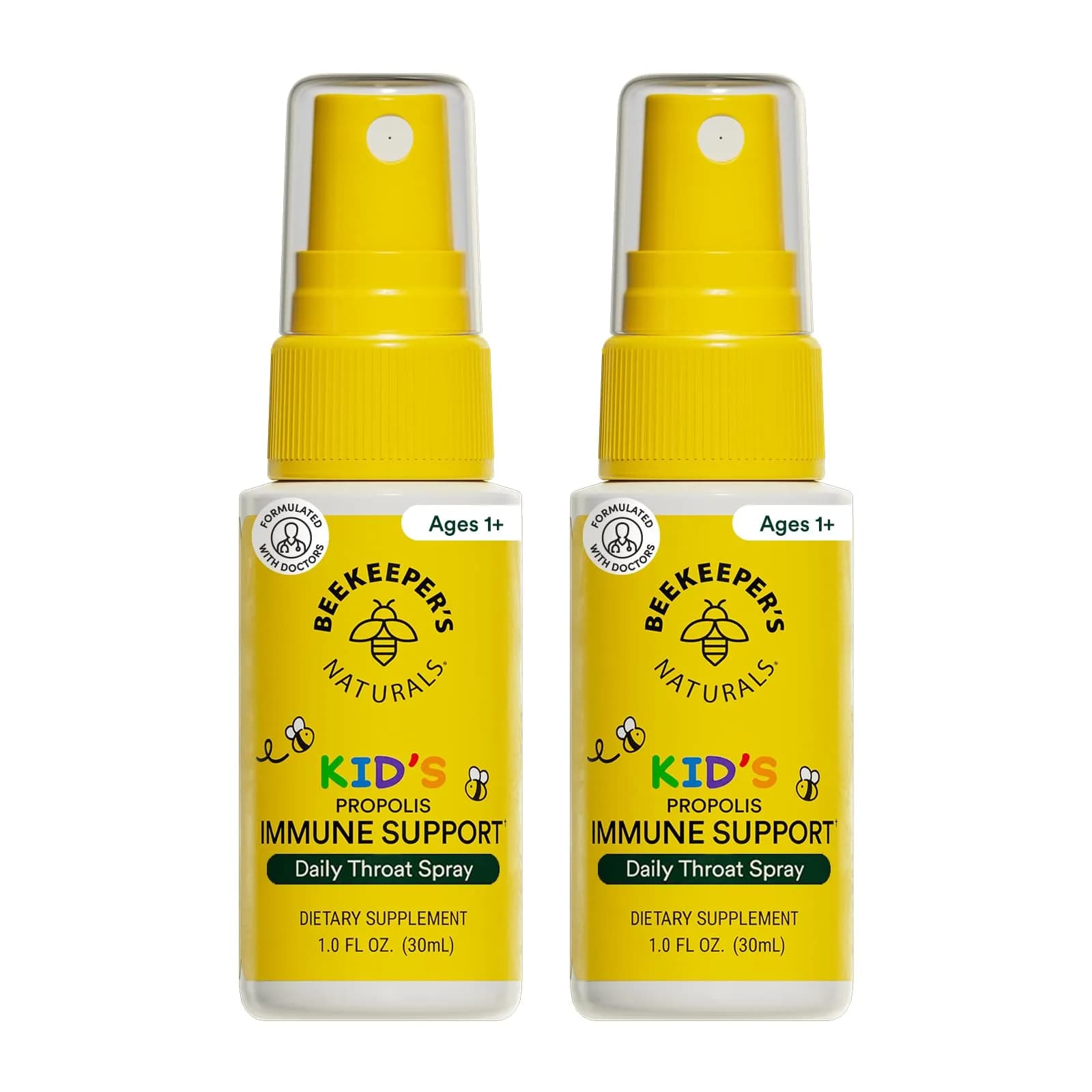 Beekeeper's Naturals Kids Propolis Immune Support Throat Spray 2 Fl Oz (Pack of 2) | Natural Immune Support & Sore Throat Relief