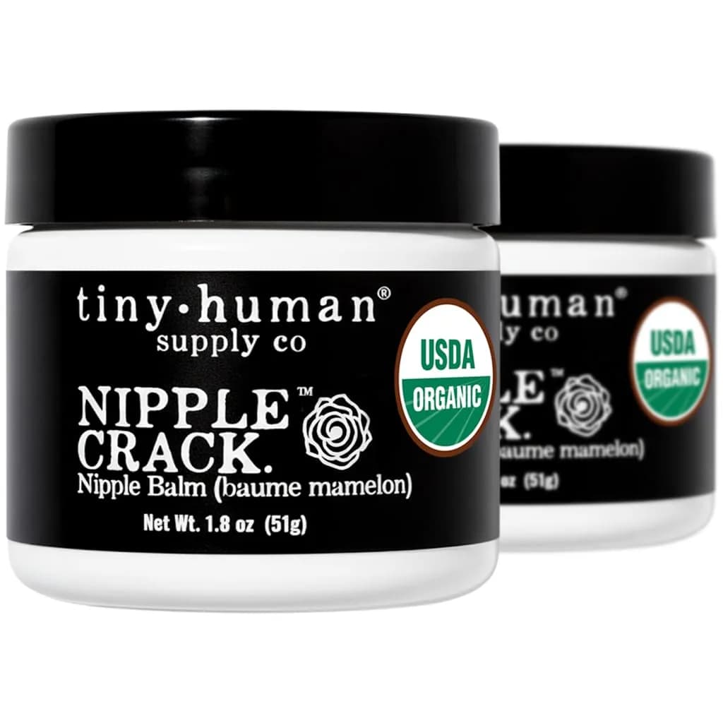 Tiny Human Supply Co Nipple Crack Organic Nipple Cream 53ml (1.8 Fl Oz) | Lanolin-Free Balm for Breastfeeding Mothers — 1.8 Ounce