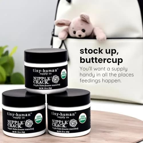 Tiny Human Supply Co Nipple Crack USDA Organic Balm 3.6 oz (1.8 oz x 2) | Soothes & Protects Nipples thumbnail 5
