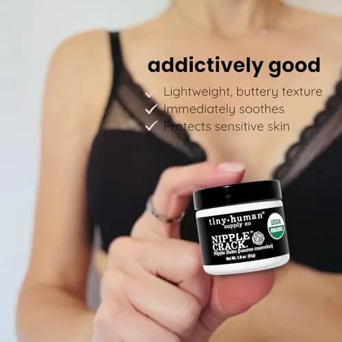 Tiny Human Supply Co Nipple Crack USDA Organic Balm 3.6 oz (1.8 oz x 2) | Soothes & Protects Nipples thumbnail 7
