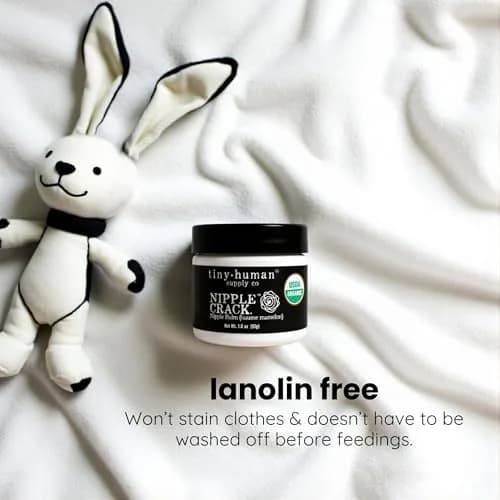 Tiny Human Supply Co Nipple Crack USDA Organic Balm 3.6 oz (1.8 oz x 2) | Soothes & Protects Nipples thumbnail 2