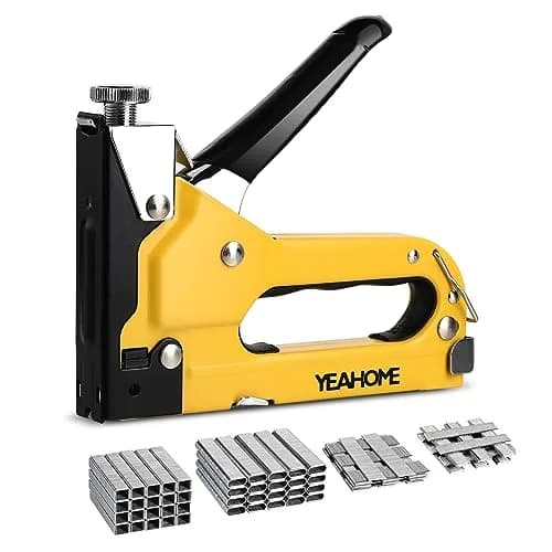 YEAHOME Heavy Duty Upholstery Staple Gun 4-in-1 | Rust-Proof Steel, 4000 Staples, Adjustable Power thumbnail 1