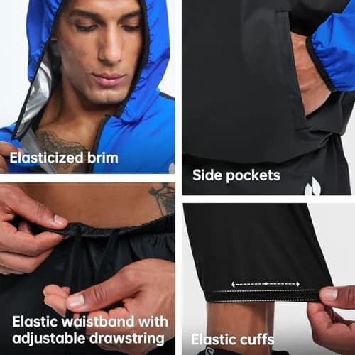 HOTSUIT Sauna Suit for Men Full Body 2XL | Sweat & Water Weight Loss Workout Gear thumbnail 4