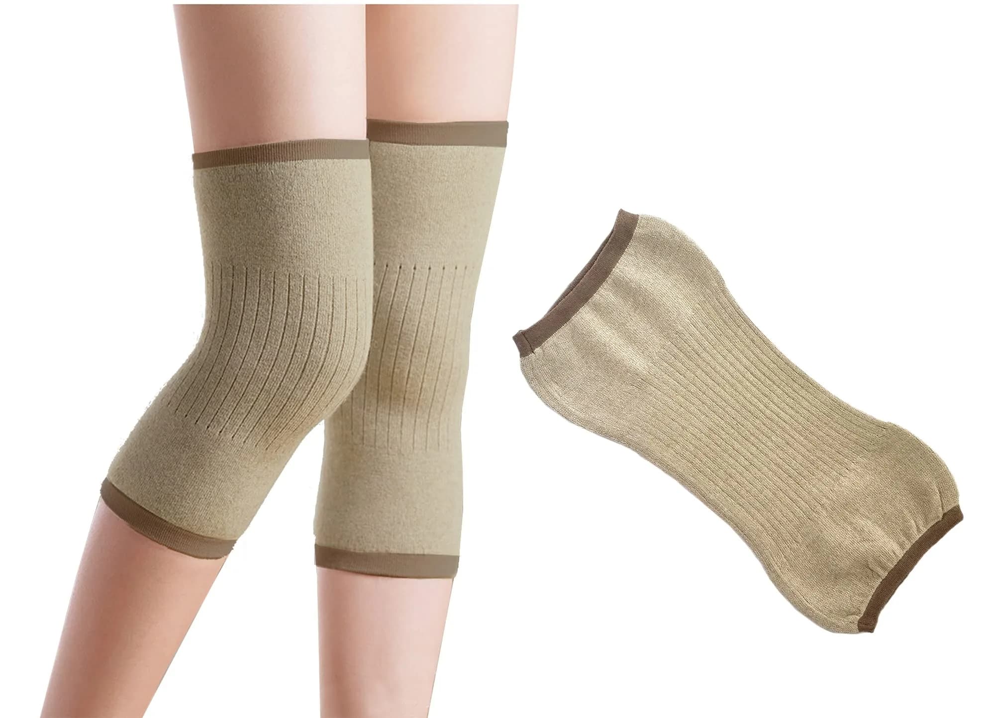 Flycheers Unisex Cashmere Wool Knee Brace Pads | Thermal Knee Support for Winter & Sports - main product image
