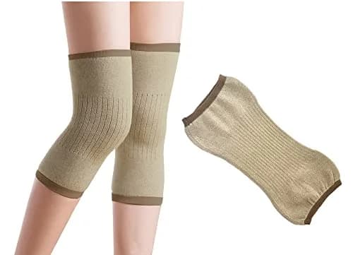 Flycheers Unisex Cashmere Wool Knee Brace Pads | Thermal Knee Support for Winter & Sports thumbnail 1
