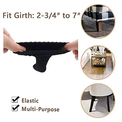 OEEKOI Furniture Leg Socks 24 pcs | Floor Scratch & Noise Protection for Chairs & Tables thumbnail 4