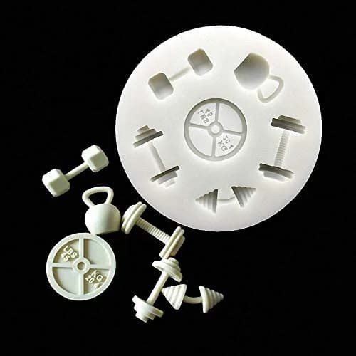 Fewo Dumbbell Silicone Mold 8.89cm (3.5in) | Tiny Cavities for Crafting thumbnail 2