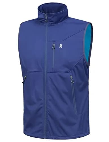 Little Donkey Andy Men's Lightweight Golf Vest Outerwear Blue M | Water-Resistant, Slim Fit, Packable thumbnail 1