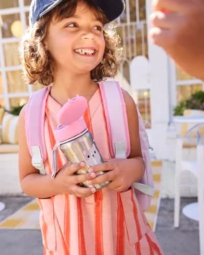 Skip Hop Zoo Stainless Steel Straw Bottle, Narwhal | 350mL Toddler Sippy Cup with No-Slip Silicone Sleeve thumbnail 2