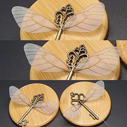 SANNIX Vintage Skeleton Keys Charms with Flying Wings | Antique, 2.3-3.2 inch | Perfect for DIY Crafts & Gifts thumbnail 4