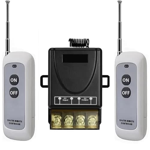 QOFOWIN DC 12V-72V Remote Control Switch with 3000W High Power & 300m Range | 2 Remotes Included thumbnail 1