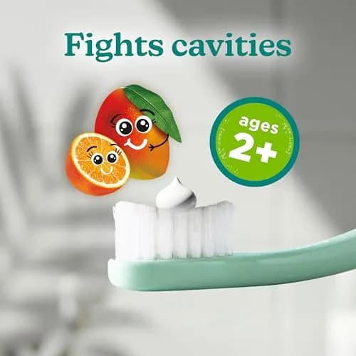 Tom's of Maine Natural Kids Fluoride Toothpaste Orange Mango 15.3 oz (5.1 oz 3-Pack) | Cavity Protection for Ages 2-6 thumbnail 3