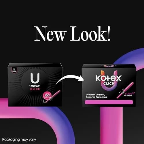 U by Kotex Click Compact Tampons Super Absorbency 128 Count | Gynecologist-Tested, OEKO TEX Certified thumbnail 3