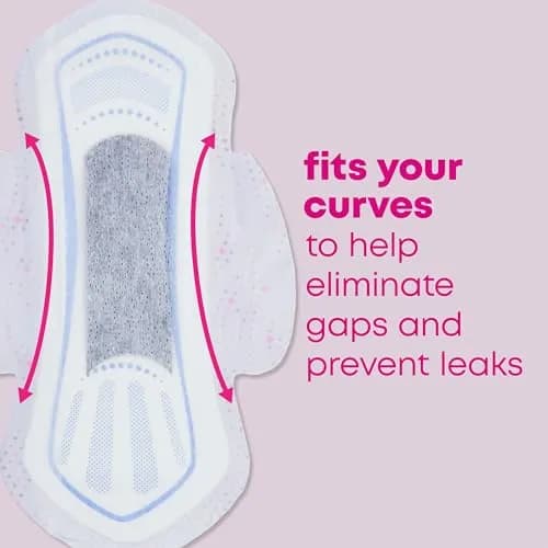 U by Kotex Balance Teen Ultra Thin Pads with Wings, Heavy Absorbency, 56 Count (4 Packs of 14) | Dermatologist Tested for Sensitive Skin thumbnail 7