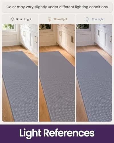 DEXI Anti Fatigue Kitchen Floor Mats Set of 2, 183 cm (72 in) & 74 cm (29 in) Grey | Cushioned Comfort for Standing thumbnail 6