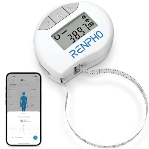 RENPHO Smart Body Measuring Tape 150cm (60in) | Retractable, Bluetooth App thumbnail 1