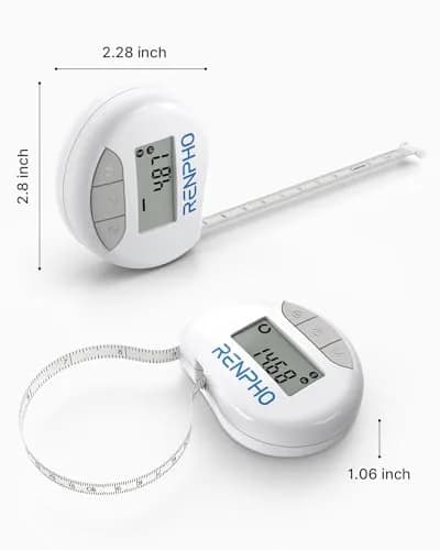 RENPHO Smart Body Measuring Tape 150cm (60in) | Retractable, Bluetooth App thumbnail 8