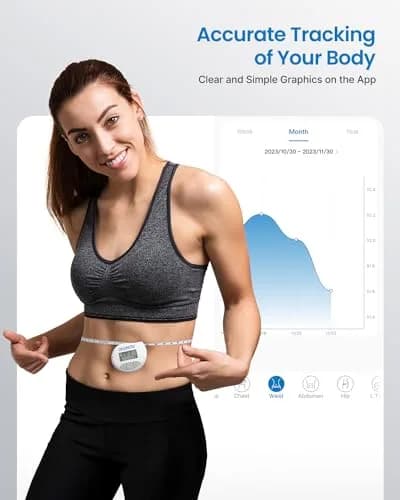 RENPHO Smart Body Measuring Tape 150cm (60in) | Retractable, Bluetooth App thumbnail 2