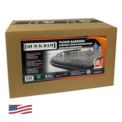 Quick Dam Water Activated Flood Barriers, 17ft | Self-Inflating Flood Control Pack thumbnail 1