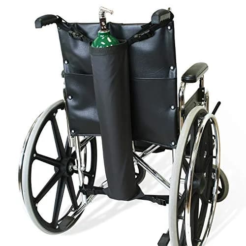 NYOrtho Bariatric Oxygen Tank Holder for Wheelchair - 22-26 Inch Seat Width | Secure D & E Cylinder Carrier Bag thumbnail 1