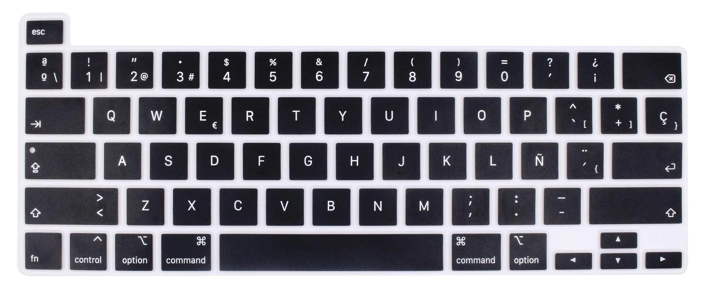 UHamn Spanish Language Silicone Keyboard Cover Skin Compatible with MacBook Pro 16 inch A2141 & 13 inch M2/M1 Models | Waterproof Dustproof - main product image