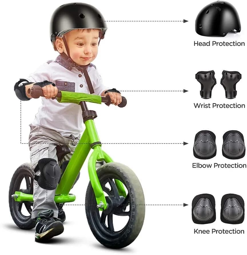 DaCool Kids Bike Helmet and Protective Gear Set with Knee Pads, Adjustable for Ages 3-8 | Multi-Sport Safety Gear thumbnail 3