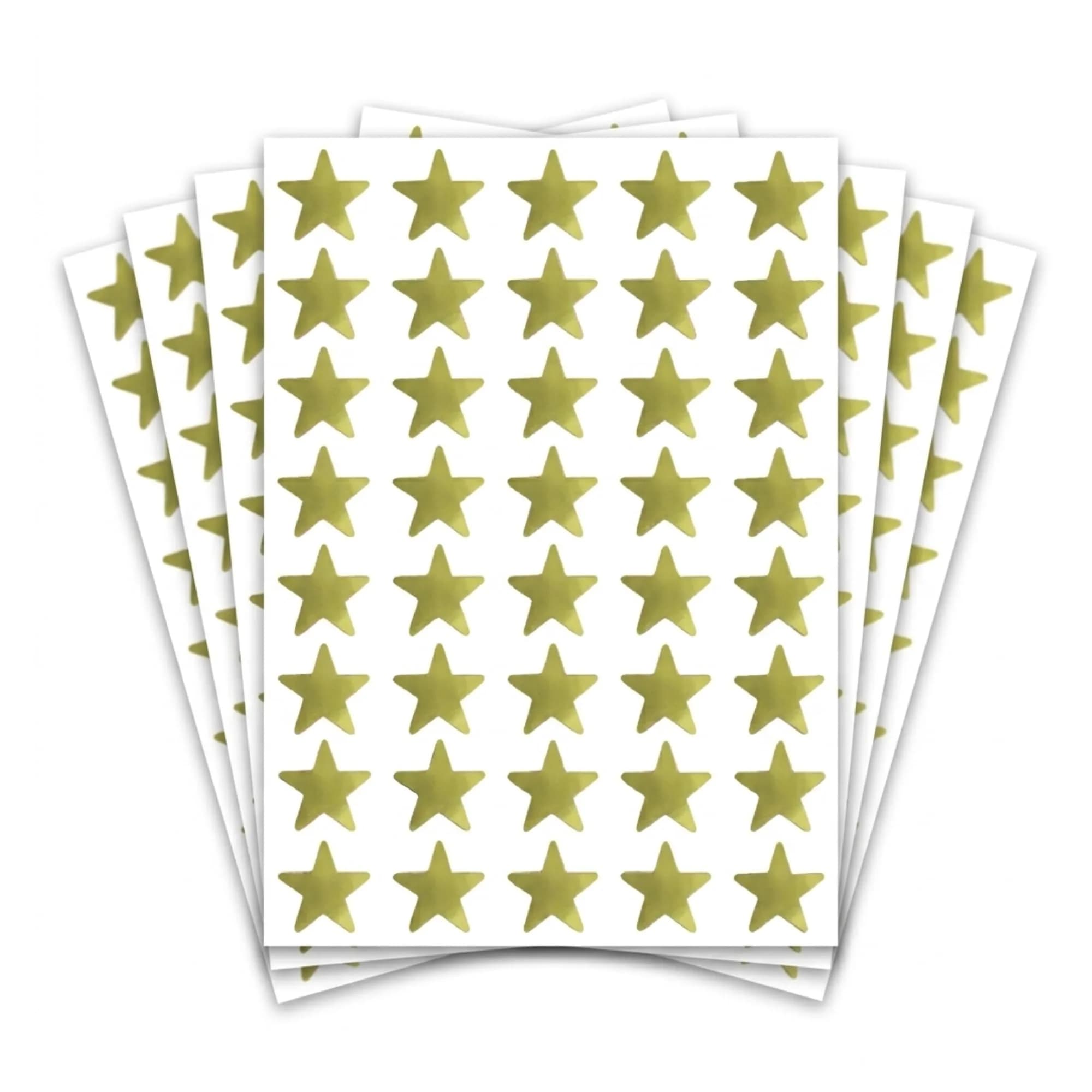 TownStix Gold Foil Star Metallic Stickers 1000 Pack | Classic Star Pattern - main product image