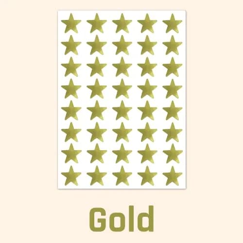 TownStix Gold Foil Star Metallic Stickers 1000 Pack | Classic Star Pattern thumbnail 5