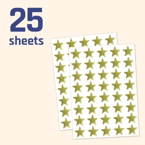 TownStix Gold Foil Star Metallic Stickers 1000 Pack | Classic Star Pattern thumbnail 3
