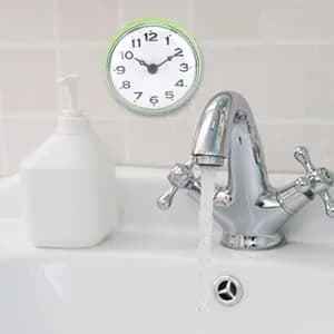 Pomya Bathroom Clock, Suction Cup Wall Clock for Kitchen & Bathroom | Waterproof, 7x4cm, Green thumbnail 3