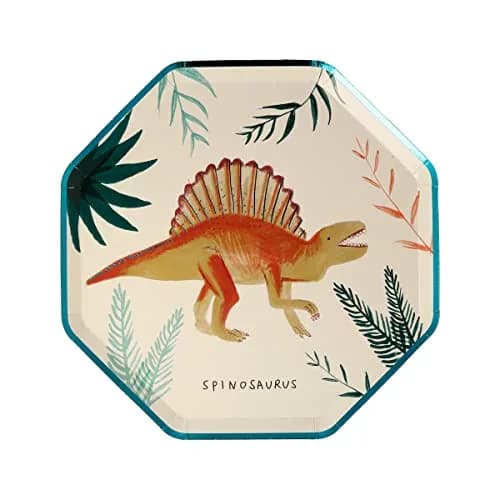 Meri Meri Dinosaur Kingdom Party Plates, Pack of 8, 8.25" | Dinosaur-themed disposable plates for kids' birthday parties thumbnail 7