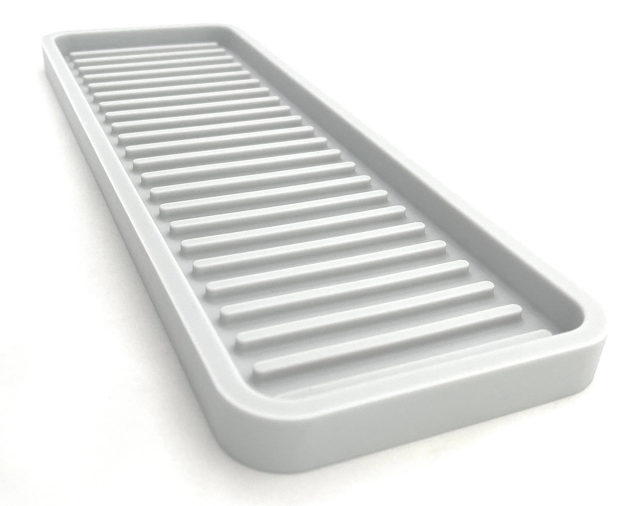 Happitasa Silicone Sink and Surface Organizer Tray, 12"x4" | Heat Safe, Dishwasher Safe, Bathroom & Kitchen - main product image