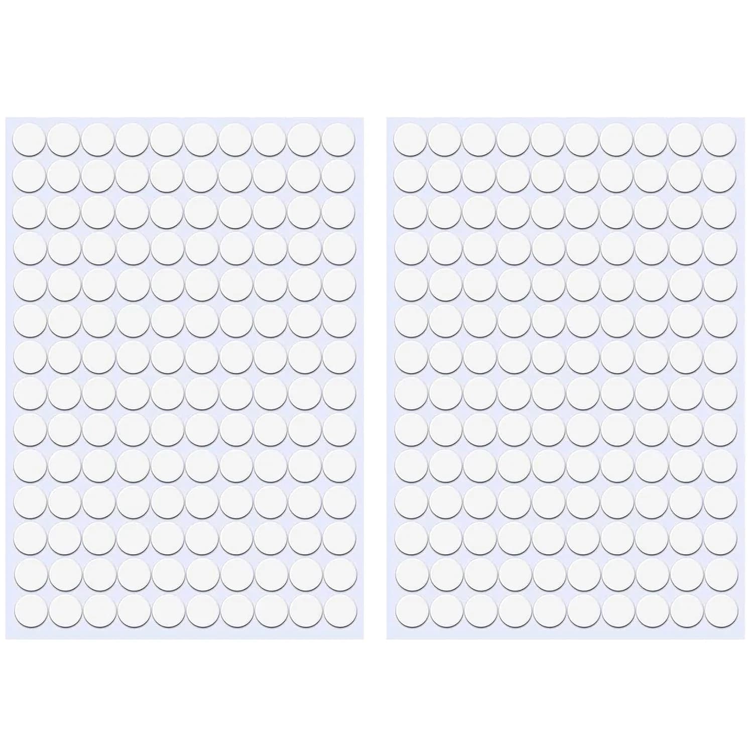 ZXUEZHENG Self-Adhesive Screw Hole Stickers, 12mm Black, 280 Pieces | Cover Furniture Screw Holes — White / 12mm