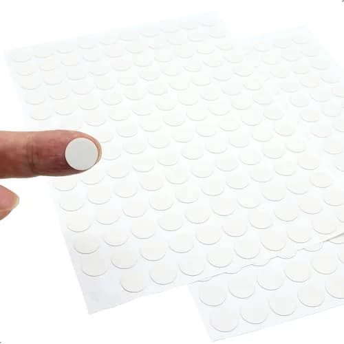 ZXUEZHENG White Self-Adhesive Screw Hole Stickers 12mm (0.47") | 280-Piece Pack for Furniture & Cabinets thumbnail 4