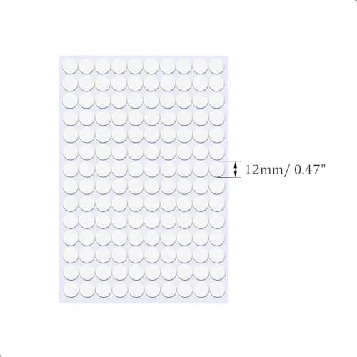 ZXUEZHENG White Self-Adhesive Screw Hole Stickers 12mm (0.47") | 280-Piece Pack for Furniture & Cabinets thumbnail 2