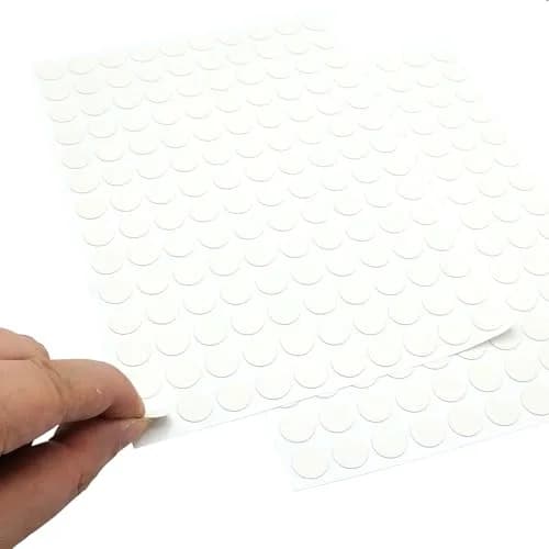 ZXUEZHENG White Self-Adhesive Screw Hole Stickers 12mm (0.47") | 280-Piece Pack for Furniture & Cabinets thumbnail 3