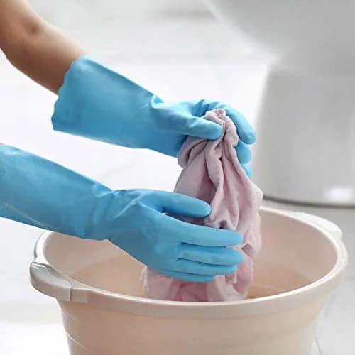 HSL Latex-Free Cleaning Gloves, Cotton Flocked Liner, 2 Pairs, Medium (135 g / 0.3 lb) thumbnail 5