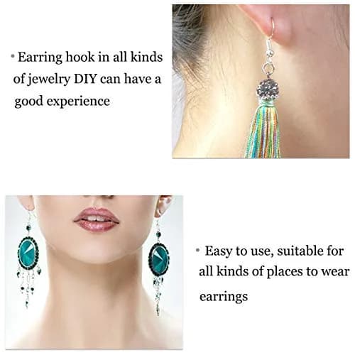 TTSAM Silver Plated Earring Hooks with Ball and Coil, Hypoallergenic Alloy Ear Wires (120 Pcs, 19x18 mm) thumbnail 5