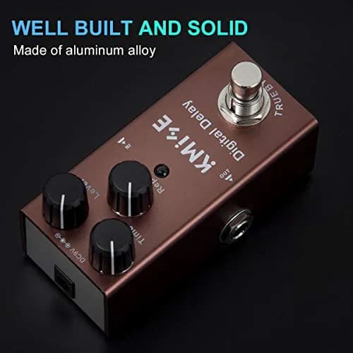 lotmusic Digital Delay Electric Guitar Effects Pedal 52mm (2.05in) x 92mm (3.62in) x 42mm (1.65in) | True Bypass Noise Reduction thumbnail 2