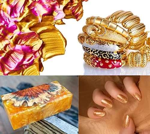 SEISSO Gold Mica Powder for Epoxy Resin 3.5 oz | Cosmetic Grade for Soap & Art thumbnail 4