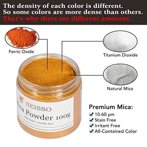 SEISSO Gold Mica Powder for Epoxy Resin 3.5 oz | Cosmetic Grade for Soap & Art thumbnail 3